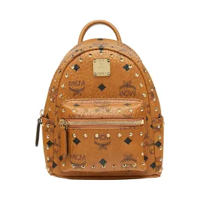 MCM Stark Bebe Boo Visetos 铆钉轮廓双肩背包 MMK8AVE04CO001