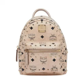 MCM Stark Bebe Boo Backpack in Studded Outline Visetos MMK8AVE04