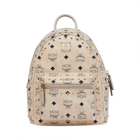 MCM 铆钉轮廓Stark Visetos双肩背包 MMK8AVE62IG001