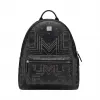 MCM Gunta M 字形铆钉Stark Visetos双肩背包 MMK8AVE89BK001