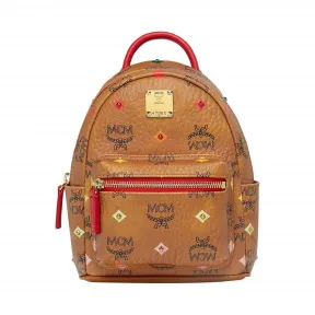 MCM Stark Bebe Boo Visetos Skyoptic铆钉轮廓双肩背包 MMK9SVE36CA001