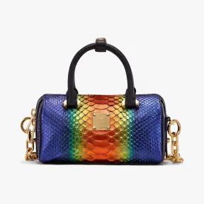 MCM 彩虹蟒蛇皮波士顿包 MWB9ANG13HZ001