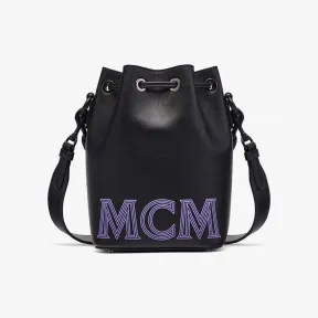 MCM 链带皮革抽绳包 MWDCSSX02BK001