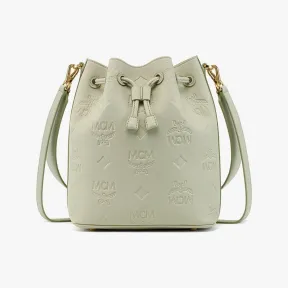 MCM Dessau经典花纹压花皮革抽绳包 MWDDSDU02J3001