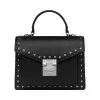 MCM Patricia Satchel in Studded Outline Leather MWE8APA51BK001