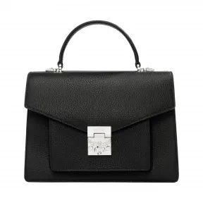 MCM Patricia Pocket Satchel in Grained Leather MWE8APA65BK001