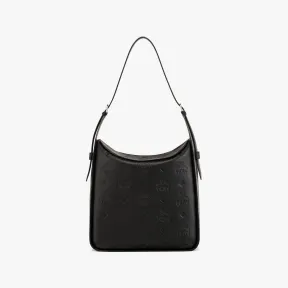 MCM Aren N/S 压花字母组合皮革翻盖流浪包 MWHDSTA09BK001