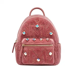 MCM Stark Bebe Boo Backpack in Velvet Crystal Studs MWK9SVE06QB0