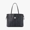 MCM Reversible Liz Shopper in Visetos MWP7AVI22BK001