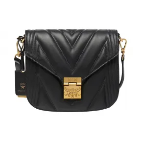 MCM Patricia拼布皮革肩包 MWS8APA81BK001