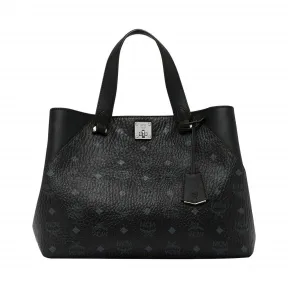 MCM Essential Tote in Visetos Original MWT9SSE48BK001