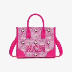 MCM 粉色 | PINK 复古 Monogram 提花 München 手提包 MWTCABO03PK001