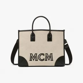 MCM München帆布手提包 MWTCABO04BK001