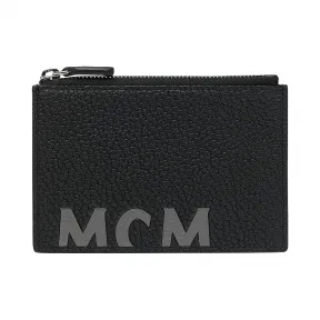 MCM 标志印花皮革拉链卡包 MXA9SBM05BK001