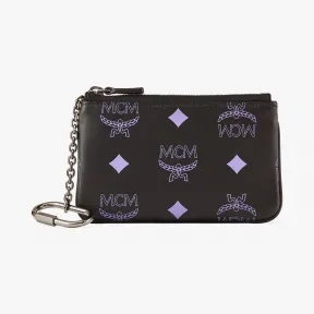 MCM 水彩泼洒Logo皮革手拿钥匙包 MXKCSSX01U4001