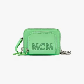 MCM 链带皮革拉链钱包 MXLCSSX02JW001