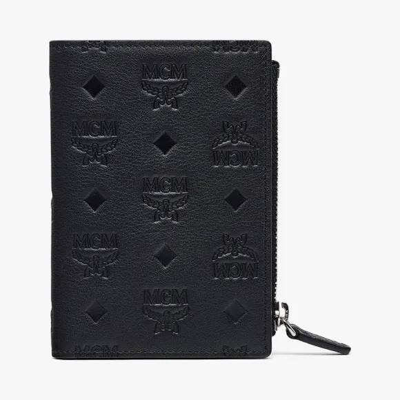 MCM Klara Monogram 皮革对折式卡片钱包 MXSBAKM01BK001