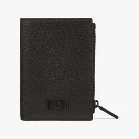 MCM MCM Tech压花皮革对折式按扣钱包 MXSCATC03BK001