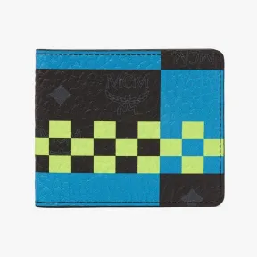 MCM 棋盘格 Visetos 两折式钱包 MXSDSTA01MT001