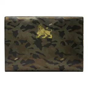 MCM Munich Lion迷彩拉链手拿包 MXZ9SCM01DA001