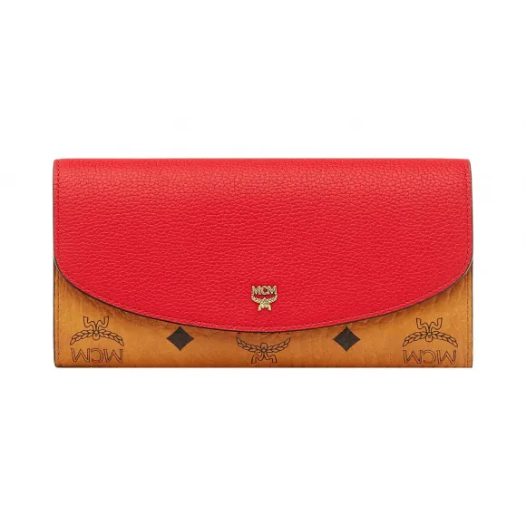 MCM Two Fold Wallet in Visetos Leather Block MYL8AVI13RU001