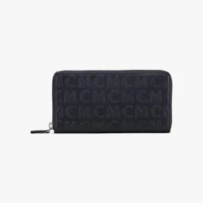MCM MCM Monogram 皮革拉链钱包 MYLAAMD01BK001