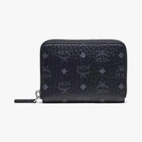 MCM Zip Wallet in Visetos Original MYLAAVI03BK001
