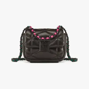 MCM Travia绗缝皮革Satchel包 MYLCALM01BK001