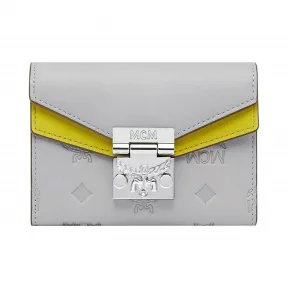 MCM Patricia字母组合牛皮革三折式钱包 MYS9SPA58IV001