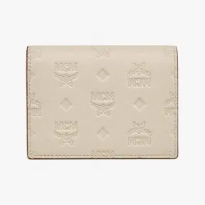 MCM Aren 压纹花押字皮革按扣钱包 MYSDSTA02IX001