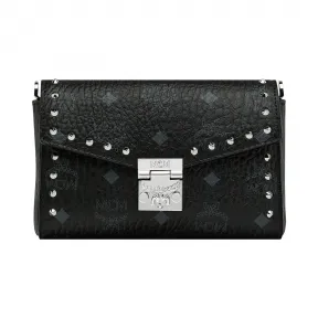 MCM Millie Visetos铆钉轮廓翻盖斜挎包 MYZ9SME25BK001