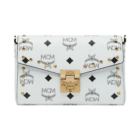 MCM Millie Visetos铆钉轮廓翻盖斜挎包 MYZ9SME25WT001