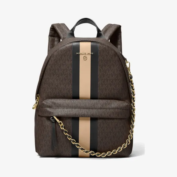 迈克高仕/Michael Kors Slater 中号徽标条纹双肩包 30F1G04B2B-3199