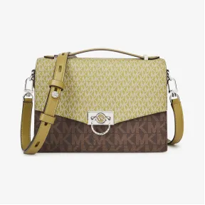 迈克高仕/Michael KorsHendrix 中号老花拼色信封包 30H0S1HM6B979