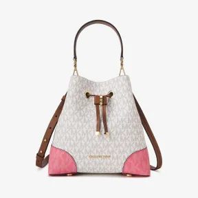 迈克高仕/Michael Kors 女士 Mercer Gallery 小号老花水桶包 30S0GZ5L1V986