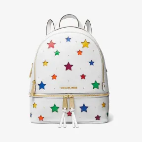 迈克高仕/Michael Kors Rhea Zip 中号彩虹色星星装饰双肩包 30T9GEZB6U085