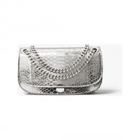 迈克高仕/Michael Kors Christie 迷你翻盖皮质信封包 女士 银色 信封包 31F2PCHC1M040