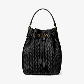 迈克高仕/Michael Kors Carole 手工编织皮革水桶包 31S1MCEX4W-0001