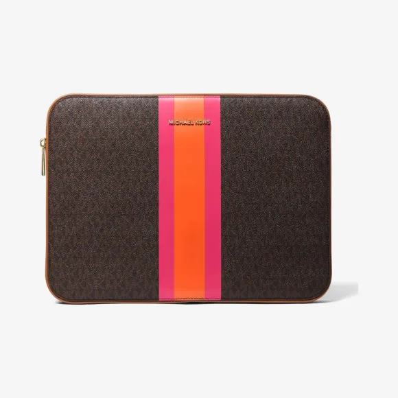 迈克高仕/Michael Kors Jet Set 徽标条纹 13 英寸笔记本电脑包 32F1GJ6N4U-1654