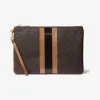 迈克高仕/Michael Kors 大号徽标条纹拉链小包 32T9GF9M3B-1335