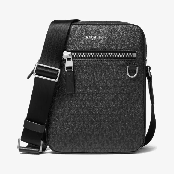 迈克高仕/Michael Kors 男士 黑色 Henry 压纹斜挎包