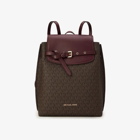 迈克高仕/Michael Kors Emilia 中号老花皮质双肩包 35F1GU5B2B580