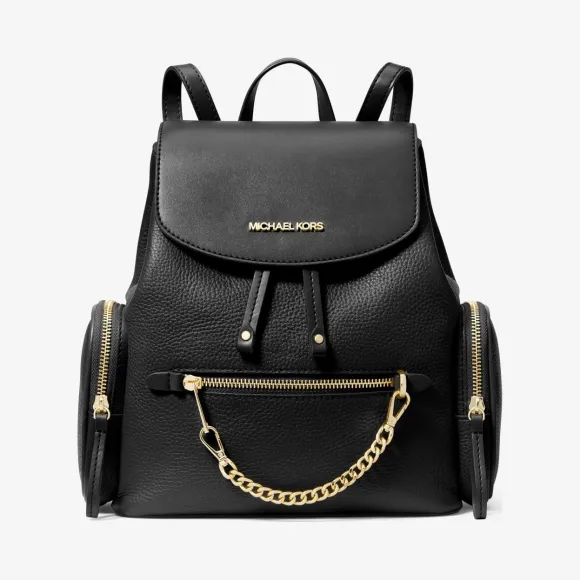 迈克高仕/Michael Kors Jet Set 中号荔枝纹皮革双肩包 35T1GTTB6L-0001