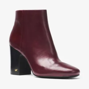 迈克高仕/Michael Kors Elaine 皮质粗跟短靴 40F8ELHE6L610