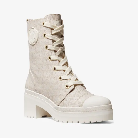 迈克高仕/Michael Kors Corey 徽标提花军靴 40S1COME6Y-2169