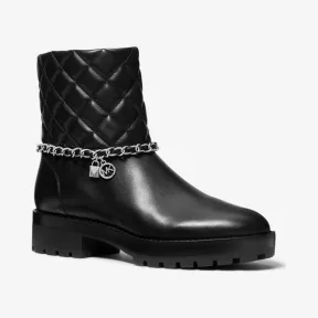 迈克高仕/Michael Kors Elsa 绗缝皮革链条靴 49R2ESFE5L-0001