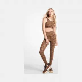 迈克高仕/Michael Kors 双面徽标和豹纹尼龙混纺打底裤 MF1305H43B-0201