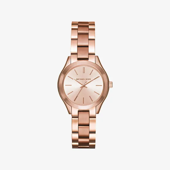 迈克高仕/Michael Kors Mini Slim T台玫瑰金腕表  MK3513622
