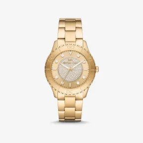 迈克高仕/Michael Kors 超大款 Runway Dive Pav 金色手表 MK6911-0710