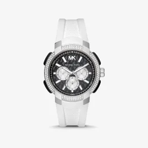 迈克高仕/Michael Kors 大号 Pav 银色硅胶运动手表 MK6947-0100